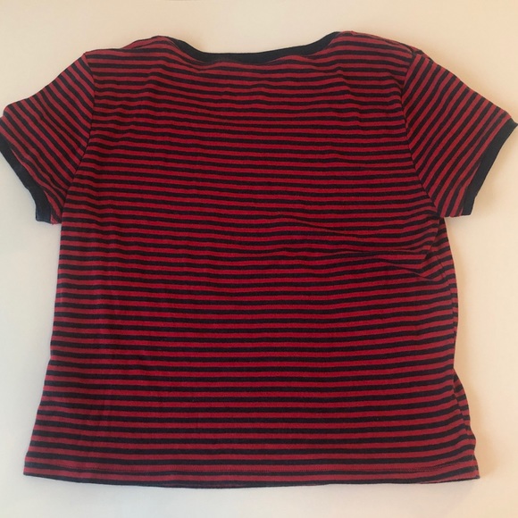 Aero Striped Seriously Soft Baby Tee Size Medium red and black - Picture 3 of 3